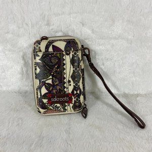 Vintage Sakroots Wristlet wallet Peace BoHo Print